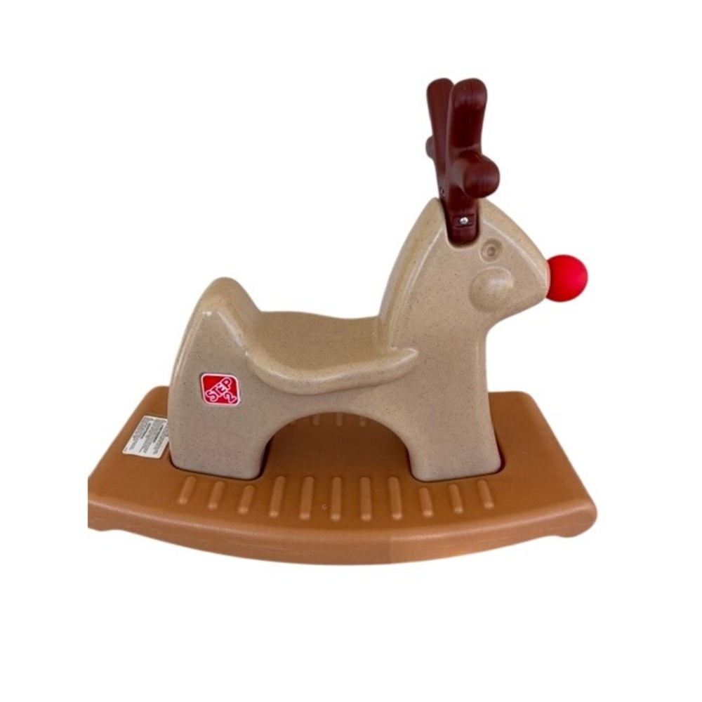 Step2 Rudolph Red-Nosed Reindeer Rocking Horse Toddler Toy Christmas 4827 Tan